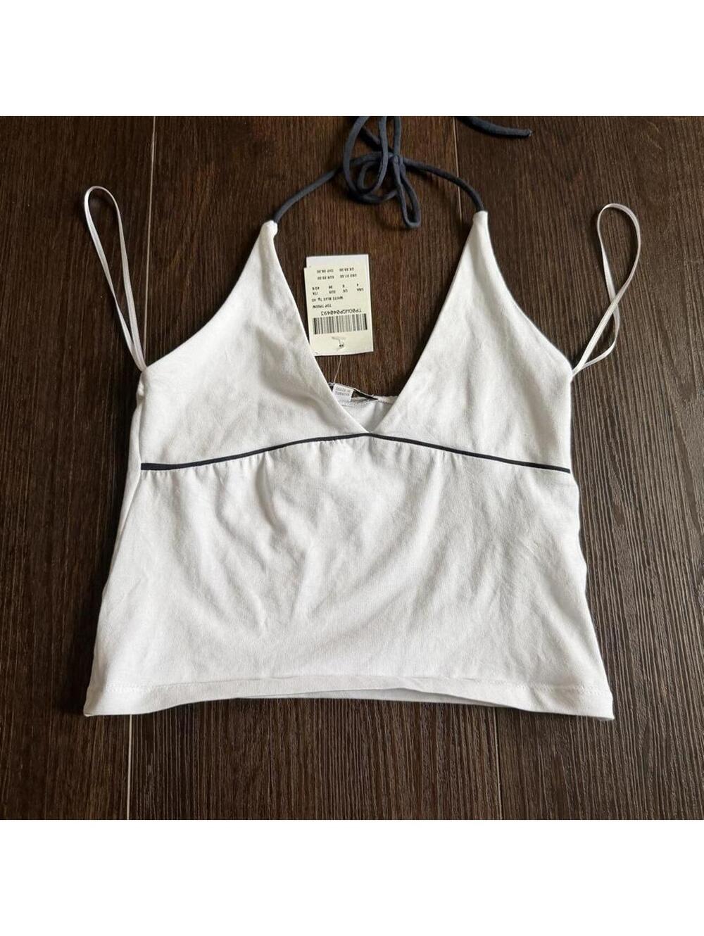 Subdued Women's White and Purple Vests-tanks-cami